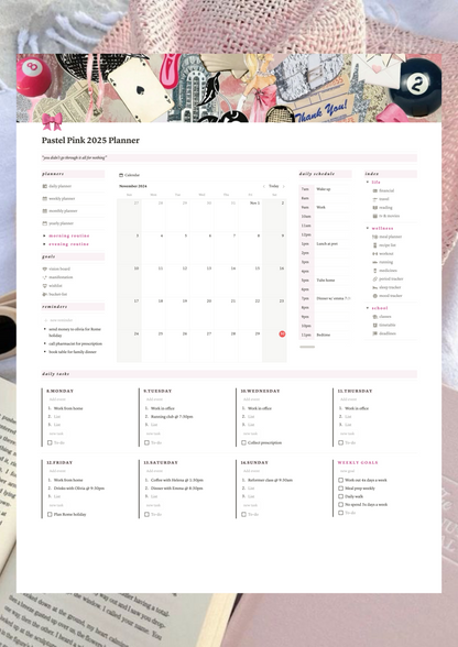 Pastel Pink Planner